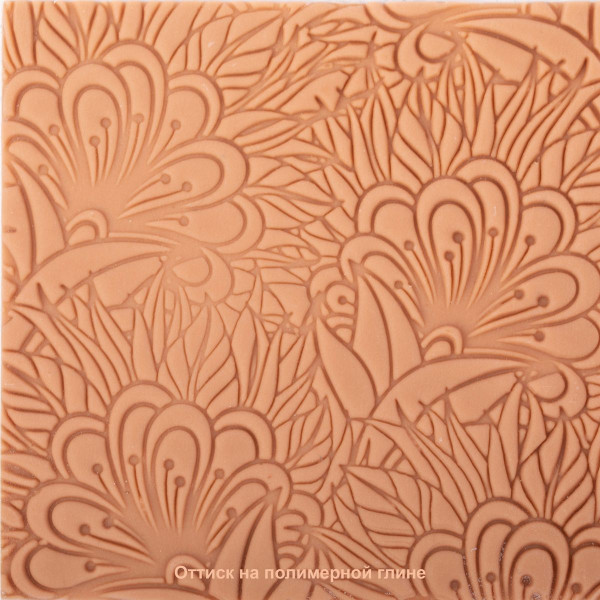 Текстурный лист CRAFT&CLAY 90 x 90 мм №05 Волшебные цветы TSN-05