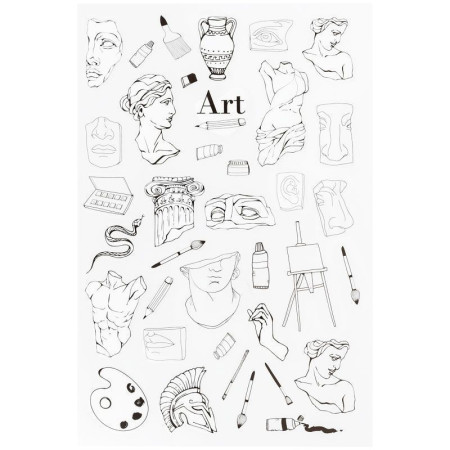 Наклейки ПВХ MESHU "Art" 10 x 21 см RE-MS_42722