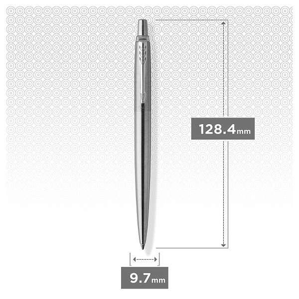 Ручка гелевая PARKER "Jotter Stainless Steel CT" черная, 0.7 мм, кнопочный механизм, подарочная упаковка RE-2020646