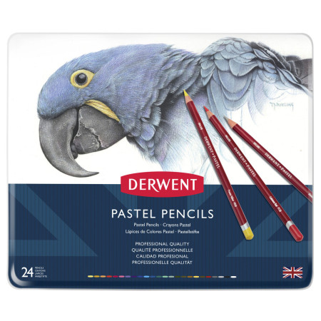 Набор пастельных карандашей DERWENT Pastel 24 цв, в мет.коробке D-32992
