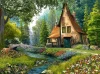 Пазл Castorland 2000 Коттедж в лесу C-200634