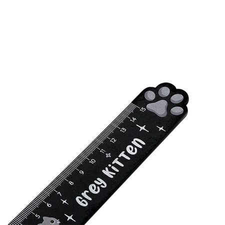 Линейка 15 см MESHU "Paw" деревянная, ассорти, европодвес RE-MS_59669