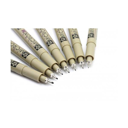 Набор капиллярных ручек SAKURA Pigma Micron Gold Limited Edition 6 шт (0.2, 0.3, 0.35, 0.4, 0.45, 0.5 мм) Черный MPPOXSDKB6YOS