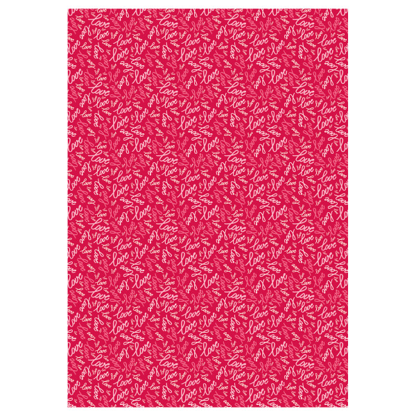 Упаковочная бумага глянцевая MESHU "Love" 1л. 70 x 100 см 80 г/м2, ассорти, 4 дизайна RE-MS_62827