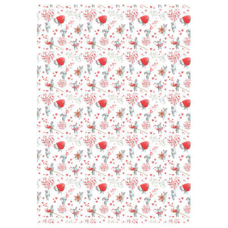 Упаковочная бумага глянцевая MESHU "Love" 1л. 70 x 100 см 80 г/м2, ассорти, 4 дизайна RE-MS_62827