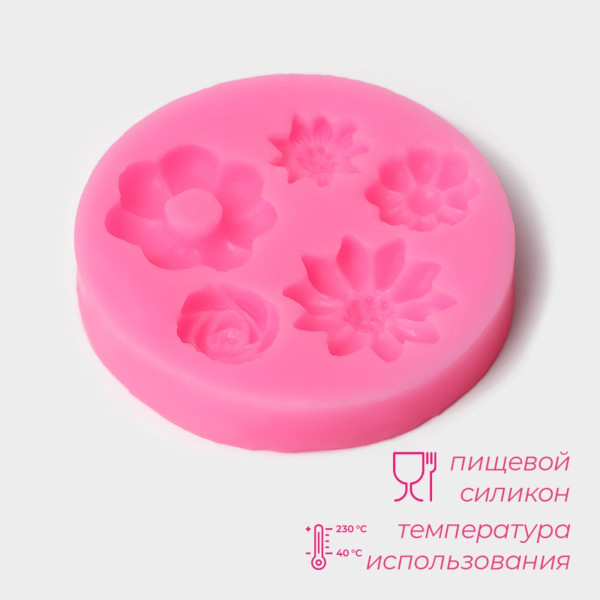 Молд "Клумба" 6.5 х 0.7 см розовый SIM-2581418