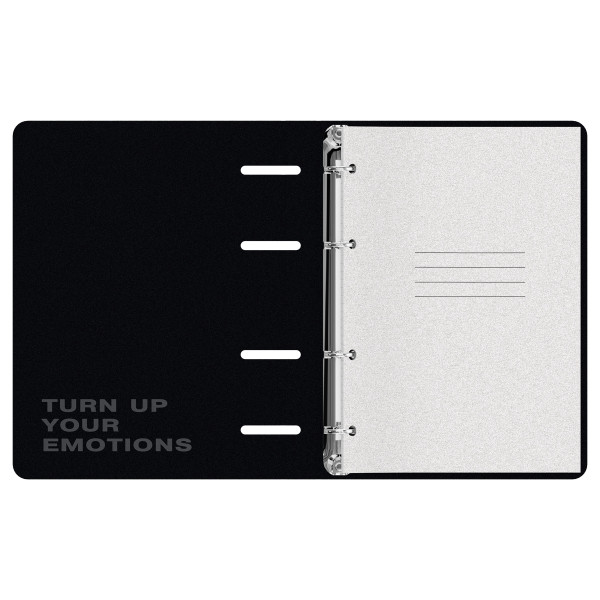 Тетрадь на кольцах 120л. A5 BG "Make noise" картон, soft-touch ламинация RE-ТК5к120_лс_57849