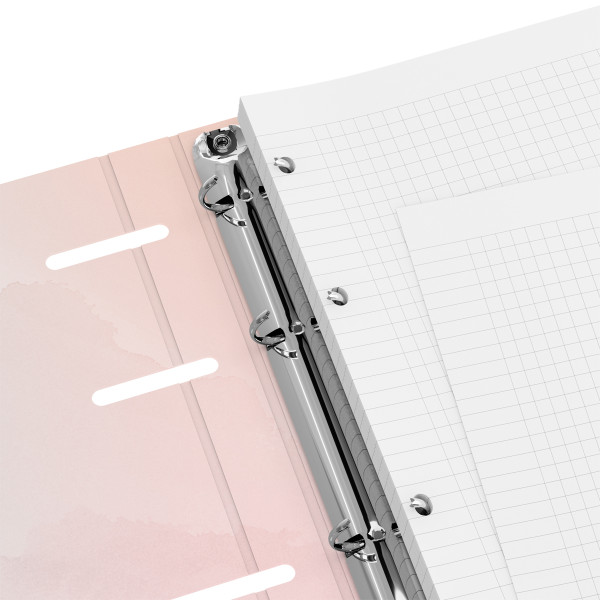 Тетрадь на кольцах 120л. A5 BG "Розовые розы" картон, soft-touch ламинация, тиснение фольгой RE-ТК5к120_лс_тф_57858