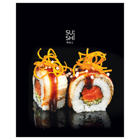 Тетрадь 48л. A5 клетка BG "Sushi roll" выб.лак RE-Т5ск48_вл_12711