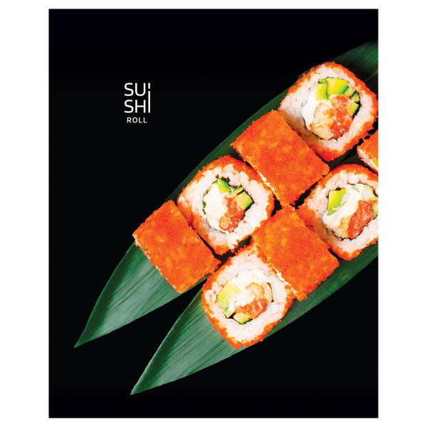 Тетрадь 48л. A5 клетка BG "Sushi roll" выб.лак RE-Т5ск48_вл_12711