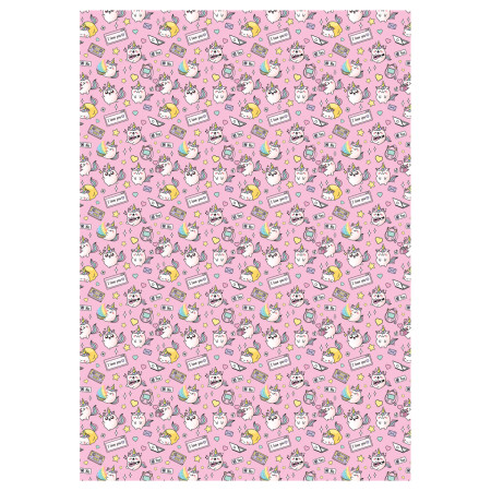 Упаковочная бумага глянцевая MESHU "Unicorn" 1л. 70 x 100 см 80 г/м2, ассорти, 1 шт RE-MS_62805