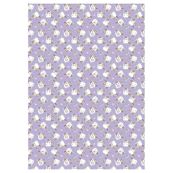 Упаковочная бумага глянцевая MESHU "Unicorn" 1л. 70 x 100 см 80 г/м2, ассорти, 1 шт RE-MS_62805