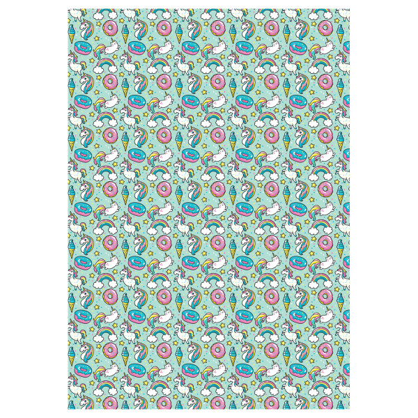 Упаковочная бумага глянцевая MESHU "Unicorn" 1л. 70 x 100 см 80 г/м2, ассорти, 1 шт RE-MS_62805