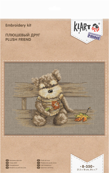 Набор для вышивания KLART "Плюшевый друг" 21.5 х 16 см 8-350