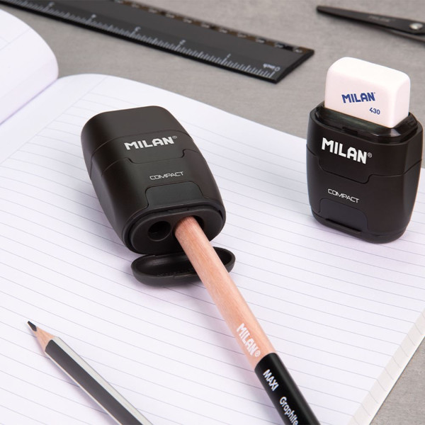 Ластик-точилка MILAN Compact Shadow, контейнер ML-4703116DW