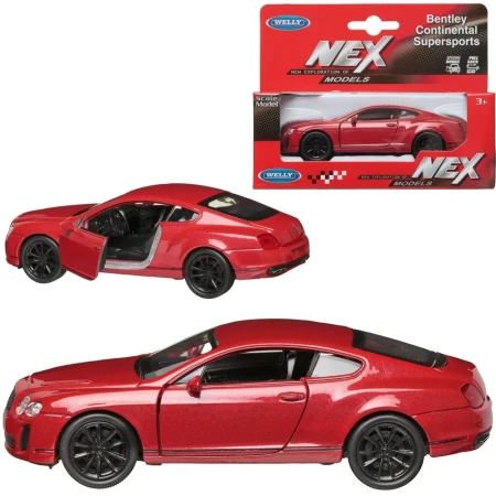 Машинка WELLY 1:38 Bentley Continental Supersports, пруж. мех., цвет в асс. IT-43623W
