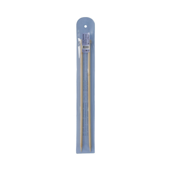 Спицы прямые GAMMA бамбук d 7.5 мм 35-36 см BL2-75