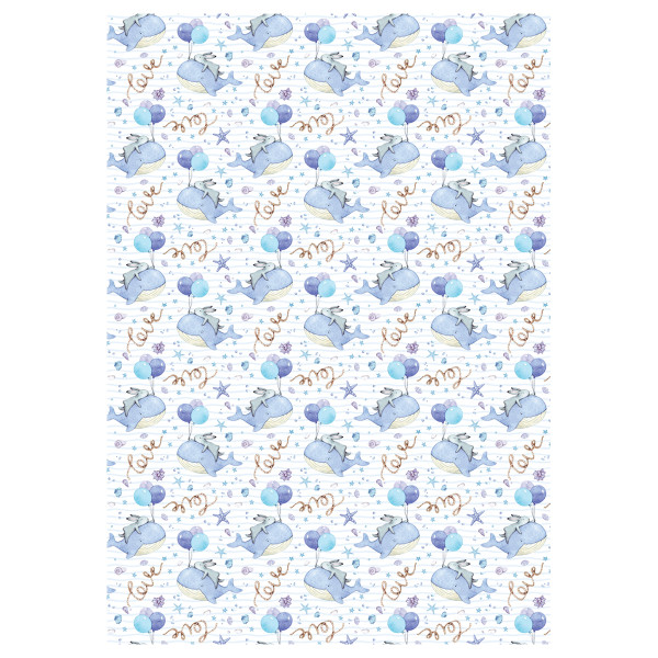 Упаковочная бумага глянцевая MESHU "Tenderness" 1л. 70 x 100 см 80 г/м2, ассорти, 5 дизайнов RE-MS_62804