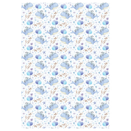 Упаковочная бумага глянцевая MESHU "Tenderness" 1л. 70 x 100 см 80 г/м2, ассорти, 5 дизайнов RE-MS_62804