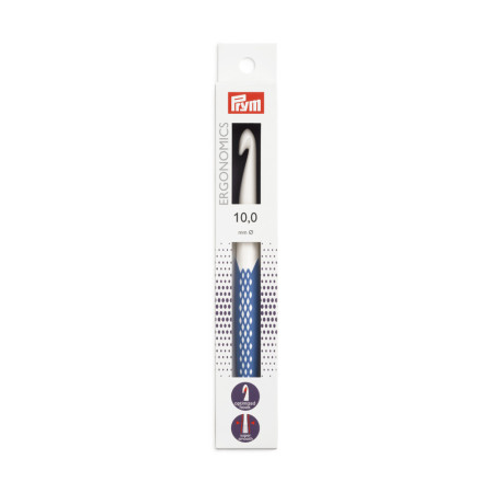 Крючок для вязания PRYM Ergonomics пластик d 10 мм 18 см 1 шт в картонной упаковке 218492