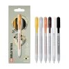 Ручки гелевые SAKURA Gelly Roll, выдвижные, специальный набор 6 цветов RTPXGBRAMIX6