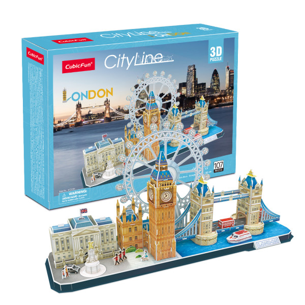 3D пазл CubicFun Серия "CityLine" Лондон, 107 деталей UT-MC253h
