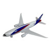 Игрушка инерционная KiddieDrive Пассажирский самолет,  металл, 18,5 см UT-91015