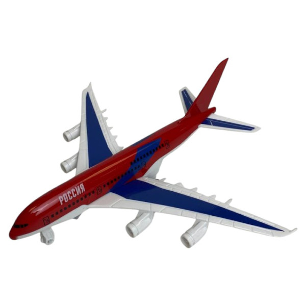 Игрушка инерционная KiddieDrive Пассажирский самолет,  металл, 17 см UT-91018