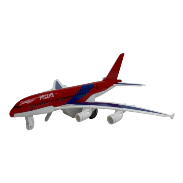 Игрушка инерционная KiddieDrive Пассажирский самолет,  металл, 17 см UT-91018
