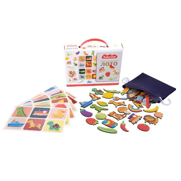 Лото Baby Toys "Тактильное" 36 деревянных фишек, 3+ KOR-04813