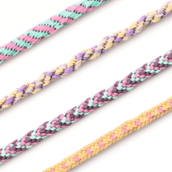 Набор для плетения браслетов кумихимо FOLIA Pastel Rainbow, 16 предметов FL-32039