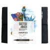 Набор маркеров SKETCHMARKER Brush America 36 шт Америка + сумка органайзер MPSMB-36AMER