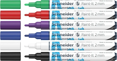 Маркер акриловый Schneider "Paint-It 310" 2 мм, пулевидный
