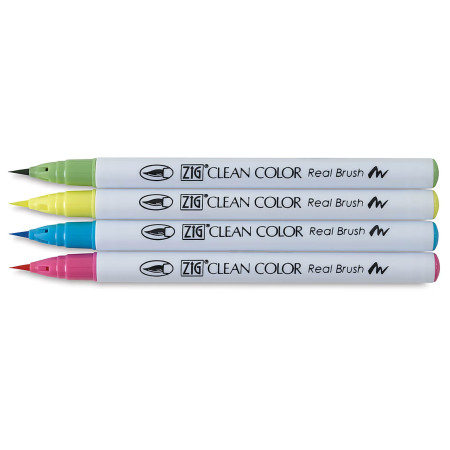 Набор маркеров CLEAN COLOR Real Brush - Pop colours 4 шт MPRB-6000AT/4VB