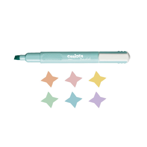 Набор текстовыделителей Carioca "Pastel" 6 пастельных цвета 1-5 мм ассорти RE-43033