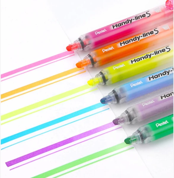 Маркер-выделитель текста автоматический PENTEL Handy-Lines 1.0-4.5 мм пулевидный