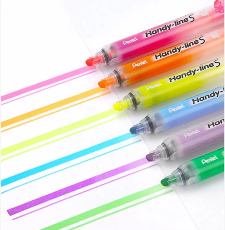 Маркер-выделитель текста автоматический PENTEL Handy-Lines 1.0-4.5 мм пулевидный
