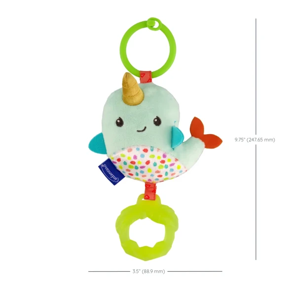 Подвесная игрушка-погремушка Infantino "Нарвал" 0м+ UT-301058