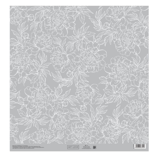Бумага для скрапбукинга двусторонняя 10 л 30.5 x 32 см 190 г/м2 "Цветочные кружева" SIM-3608554