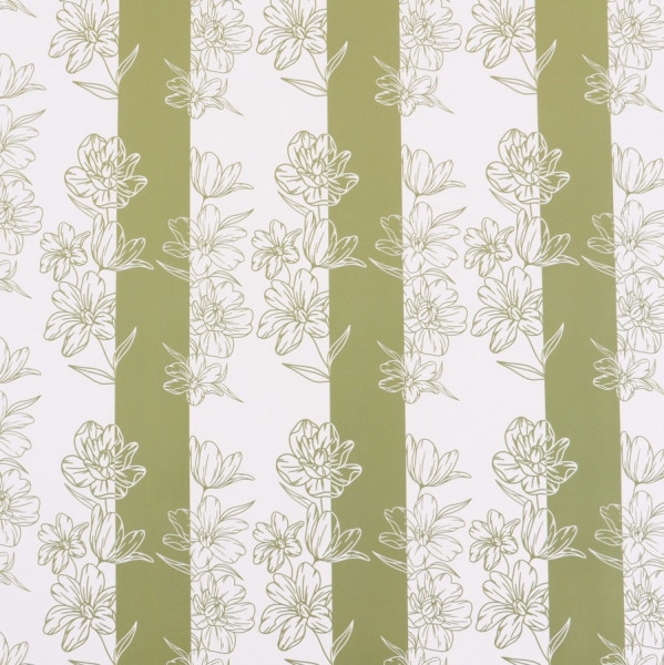 Бумага упаковочная глянцевая 50 х 70 см "Контурные цветы" SIM-10935911