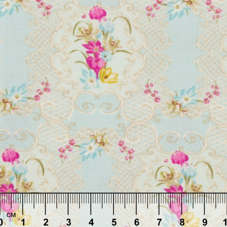 Ткань для пэчворка PEPPY ВЕСЕННИЙ ЭТЮД 50 x 55 см 146 ± 5 г/м2 100% хлопок ВЭ-08 голубой