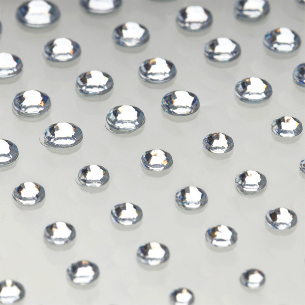 Наклейки акриловые MESHU "Silver rain" 100 страз RE-MS_64966