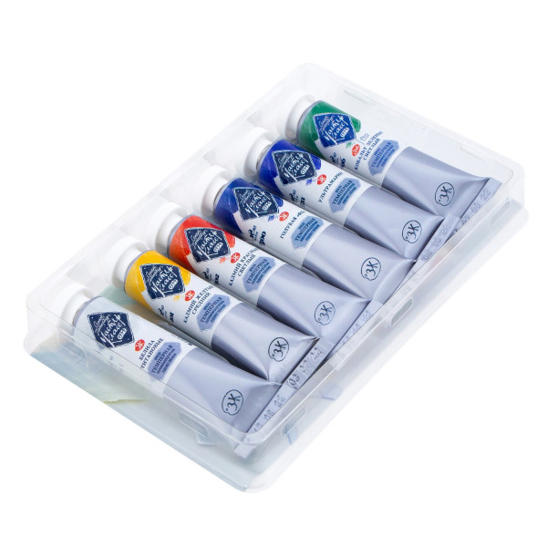 Набор красок темпера МАСТЕР-КЛАСС Basic colours 6 шт х 18 мл, в пластиковом коррексе с европодвесом NP-161392078