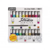 Набор акриловых красок PEBEO Studio Acrylics 20 цв х 20 мл с кистью 833421